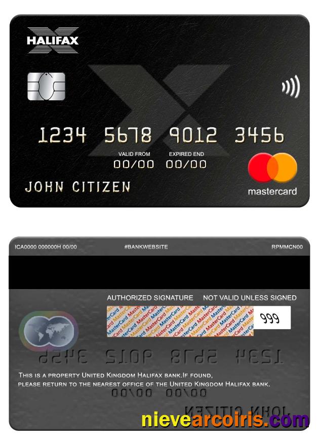 United Kingdom Halifax bank mastercard